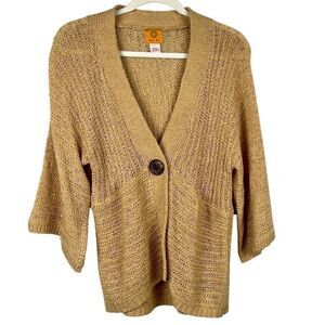 Ruby Rd. Knit Short Sleeve Cardigan Large